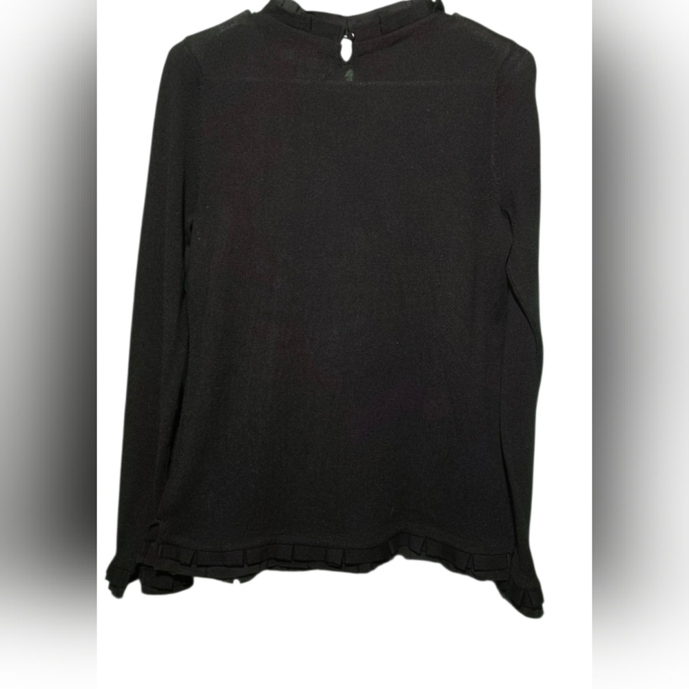 Vineyard Vines Black 100% Merino Wool Sweater Size Small EUC PTP 20 - Picture 2 of 4